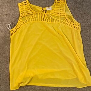 Yellow sleeveless tank